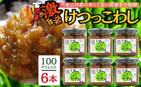 激辛国産青唐辛子味噌 【100ｇ×6本】辛くておいしい無添加合わせ味噌【tab0223-206】