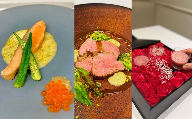 【西麻布 ミシュラン5年連続星獲得】Takumi 特産品ランチコース 2名様（6か月間有効／水曜・金曜利用可能）_Y075-263945